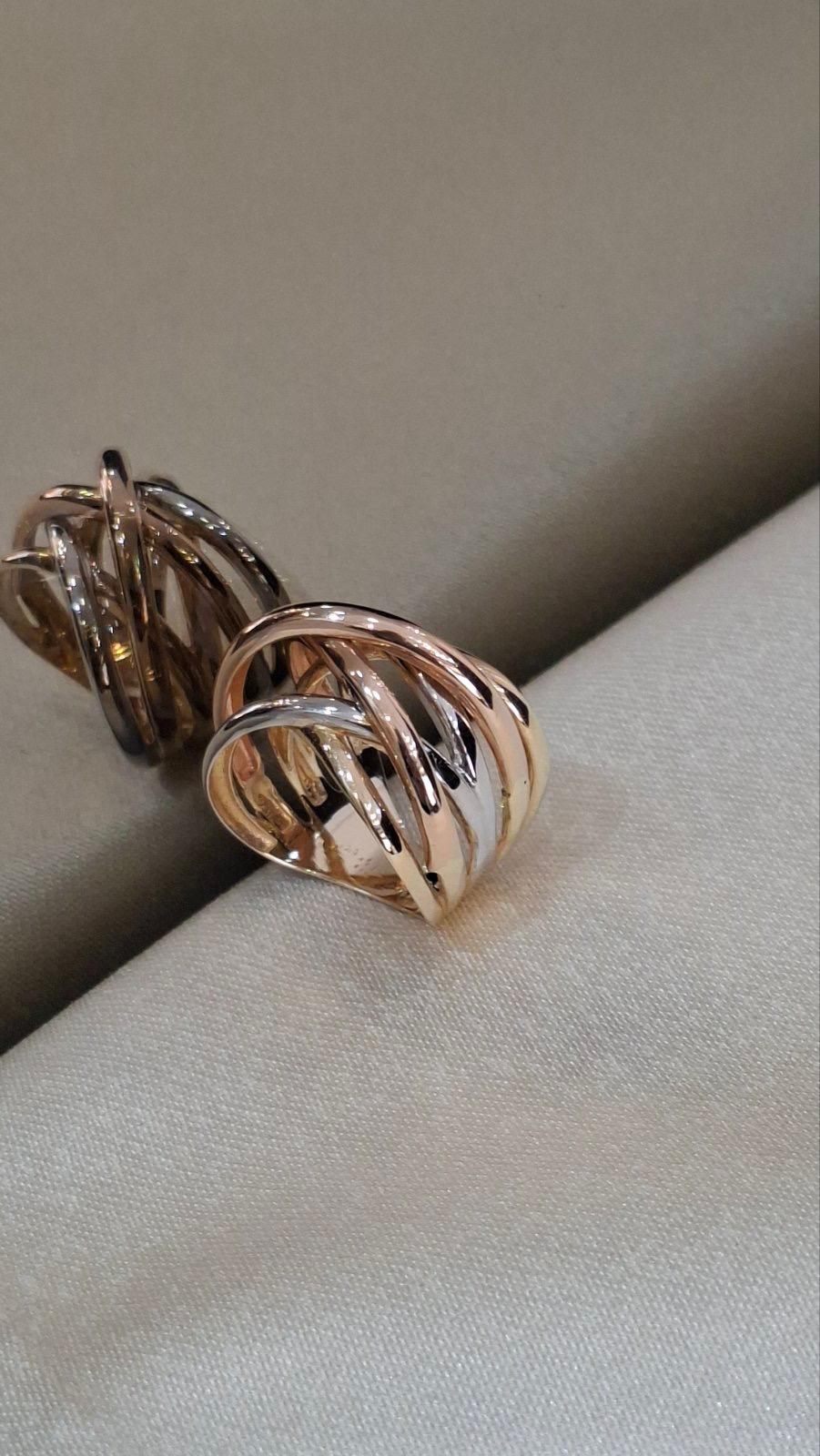 Masivni uvijani prsteni bicolor