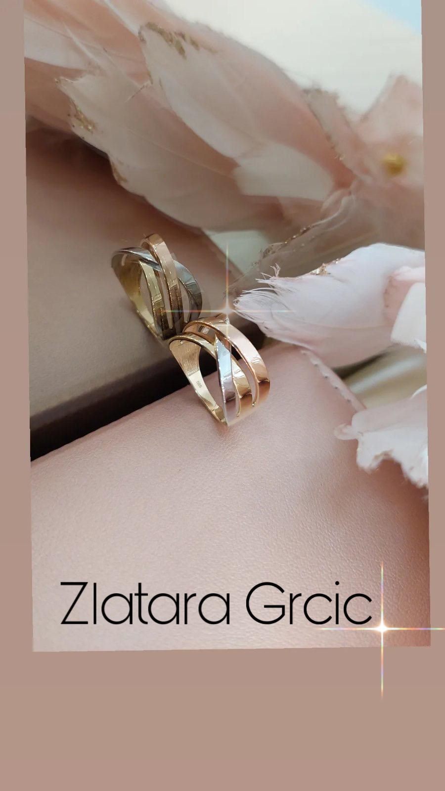 Uvijani bicolor prsten Zlatara Grčić